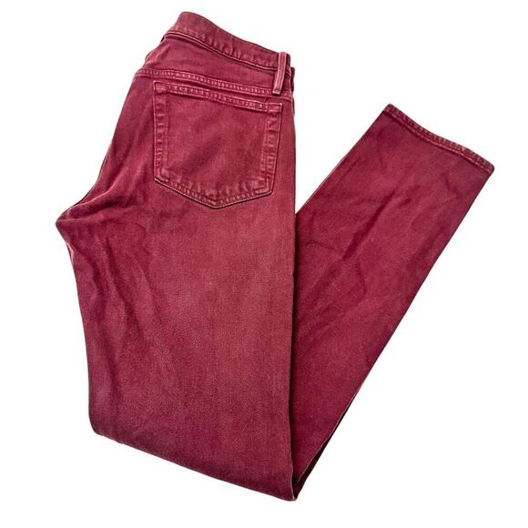 Frame L'Homme Slim Burgundy Denim Straight Leg Jeans Size 31 - Picture 8 of 8